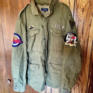 Polo Ralph Lauren Military Style Jacket with Patches